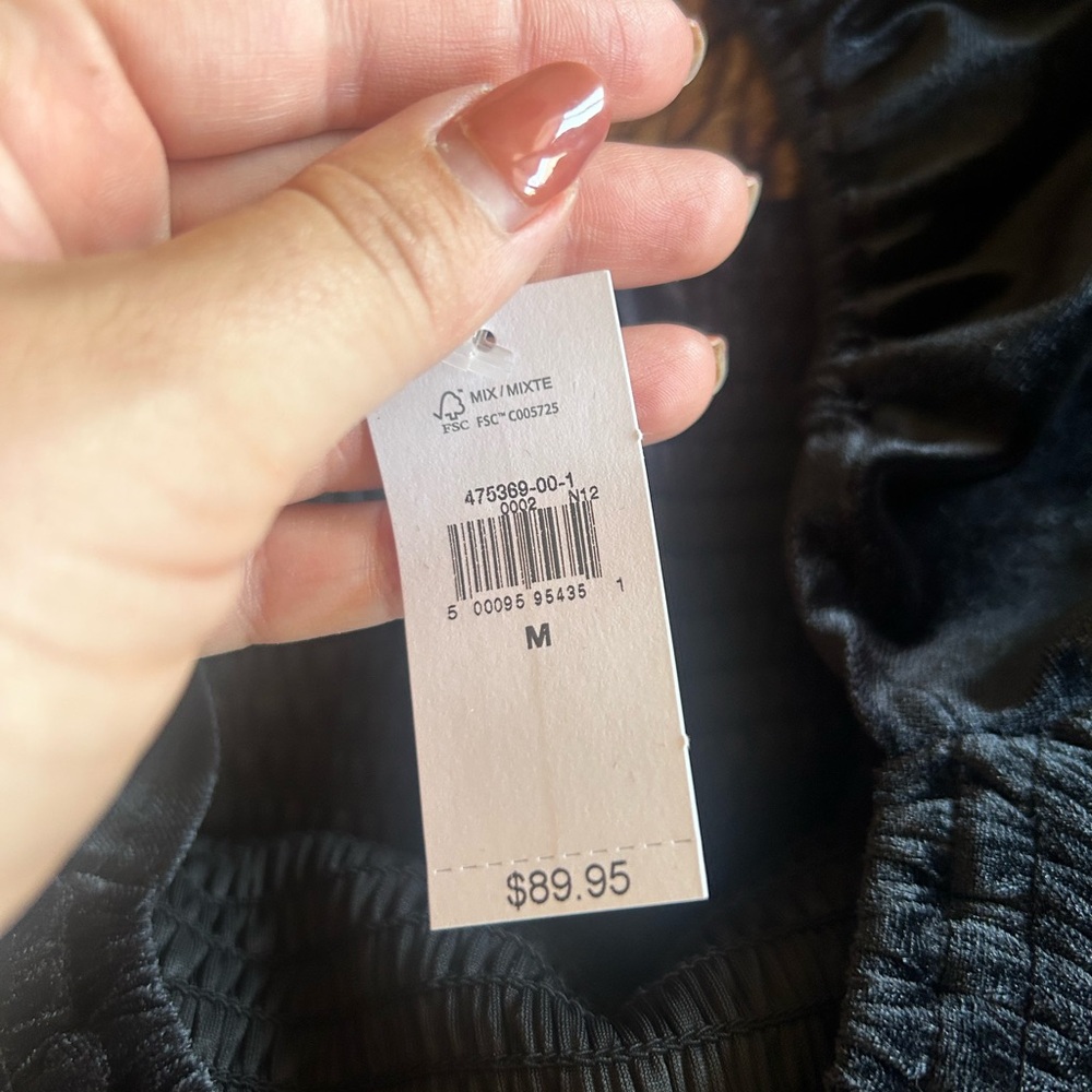 Gap - Black Velvet Dress - Size M - Picture 2 of 2